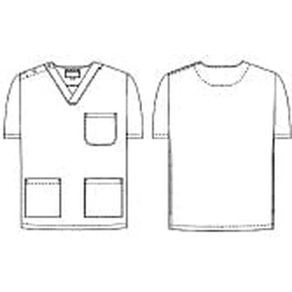 楽天ビック(ビックカメラ×楽天)のKAZEN｜かぜん スクラブ（男女兼用）133-74 （LL） バーミリオン｜アングル3