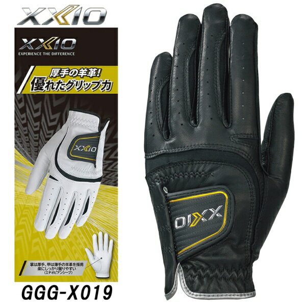 ダンロップ ゼクシオ｜DUNLOP XXIO 【メンズ 左手着用(右利き用)】ゴルフグローブ(26cm/ブラック)GGG-X019【返品交換不可】