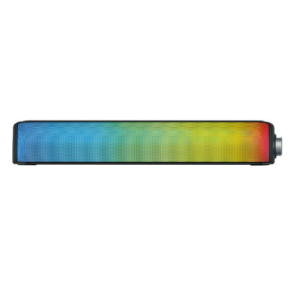 AREA｜エアリア SD-RGBSPK01-B ゲーミングサウンドバー 3.5mm接続 AMBIENT RGB SOUND BAR ブラック USB電源