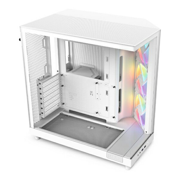 NZXT｜エヌゼットエックスティー PCケース ATX /Micro ATX /Mini-ITX H6 Flow RGB ホワイト CC-H61FW-R1