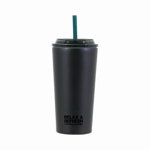 樂天商城 - パール金属｜PEARL METAL カフェマグ 真空断熱 保冷 広口 ストロータンブラー 500ml LLサイズ ストロー付 ブラック HB-6780