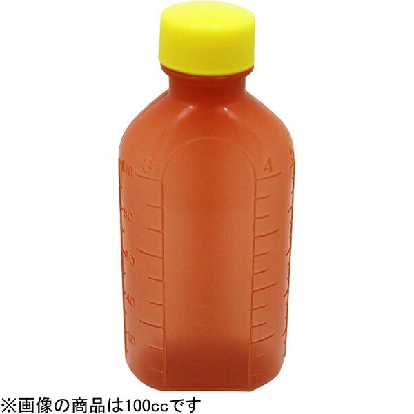 エムアイケミカル 投薬瓶PPB 茶（未滅菌） 200cc（100本入） キャップ：黄