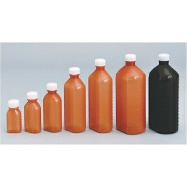 エムアイケミカル 投薬瓶PPB 茶（未滅菌） 500cc（50本入） キャップ：赤