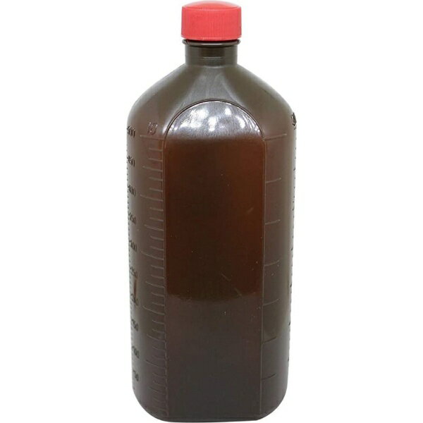 エムアイケミカル 投薬瓶PPB 黒茶（未滅菌） 500cc（50本入） キャップ：赤