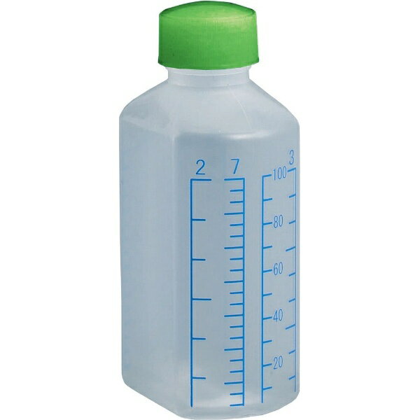 エムアイケミカル 投薬瓶プリントボトル 原色白（未滅菌） 100cc（10本入） キャップ：緑