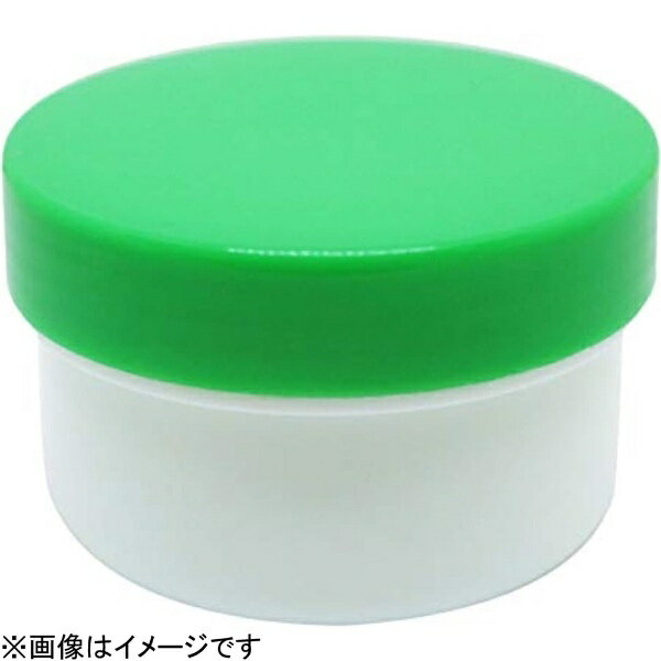 エムアイケミカル 軟膏容器プラ壷 白（未滅菌）A-4号 33cc（50コ入） キャップ：緑