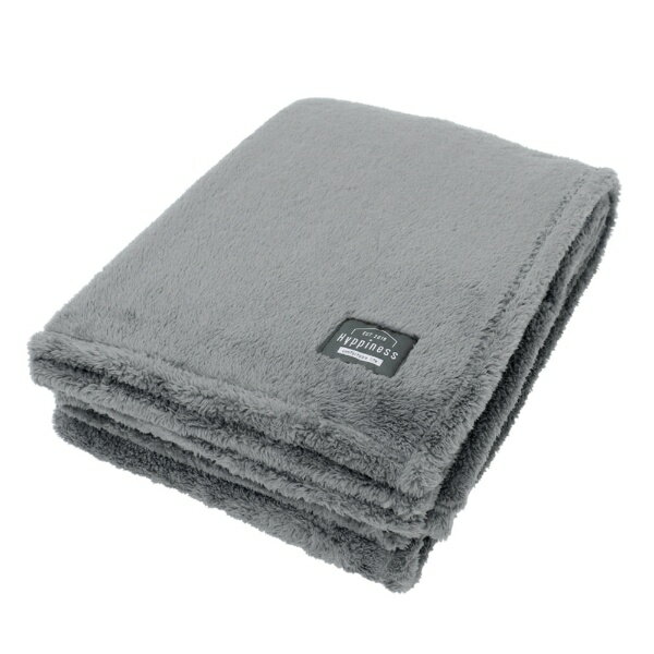 小栗｜OGURI ●メリーナイト ヒュピネス シープボア ニューマイヤー毛布 シングル グレイ ふんわり 滑らか素材 丸洗い 3シーズン 秋冬春用 MerryNight HPNM141-05