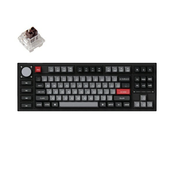 Keychron｜キークロン キーボード Q3 Pro RGBライト(茶軸・英語配列) カーボンブラック Q3P-M3-US [有線・ワイヤレス /Bluetooth・USB-A＋USB-C]