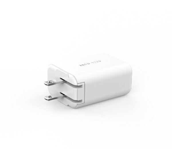 ファンマックスジャパン｜FUNMAXJAPAN CellCube 折り畳み式プラグ AC充電器 急速充電65W/PD×2ポート 白 CCAC14-WH [2ポート /USB Power Delivery対応]