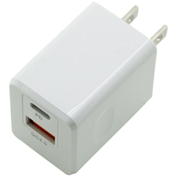 インプリンク｜IMPRinc PD＆QC対応 Type-C×1/USB-A×1ポート AC充電器 20W ホワイト IACC1UPD20SW [2ポート /USB Power Delivery対応]