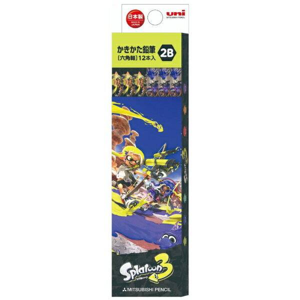 미츠비시 연필 | MITSUBISHI PENCIL uni Palette (유니 팔레트) 스플라툰 3 가키카타 연필 [2B / 12 책 (1 다스)] K56412B