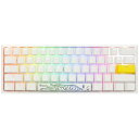 【エントリーで2倍pt(4/21まで)】 DUCKY｜ダッキー ゲーミングキーボード One 2 Pro Mini RGB 60 version(Cherry RGB シルバー軸 英語配列) ピュアホワイト dk-one2-pro-rgb-mini-pw-silver 有線 /USB