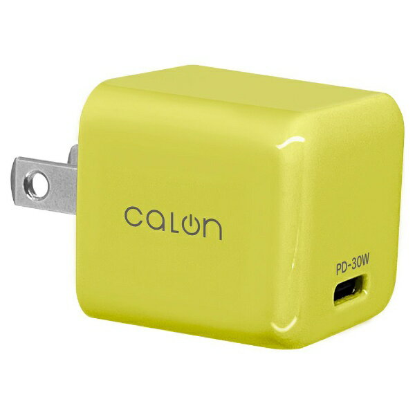 ラスタバナナ｜RastaBanana calon AC充電器 Type-Cポート PD30W calon ライムイエロー RACC30W01LY [1ポート /USB Power Delivery対応 /GaN(窒化ガリウム) 採用]