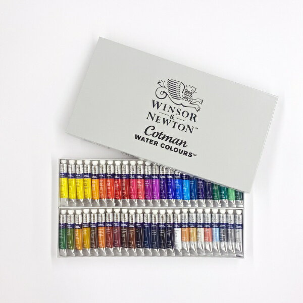 ウィンザー＆ニュートン｜WINSOR & NEWTON コットマン・ウォーターカラー 水彩絵具 全色48色セット (8ml) 18909848