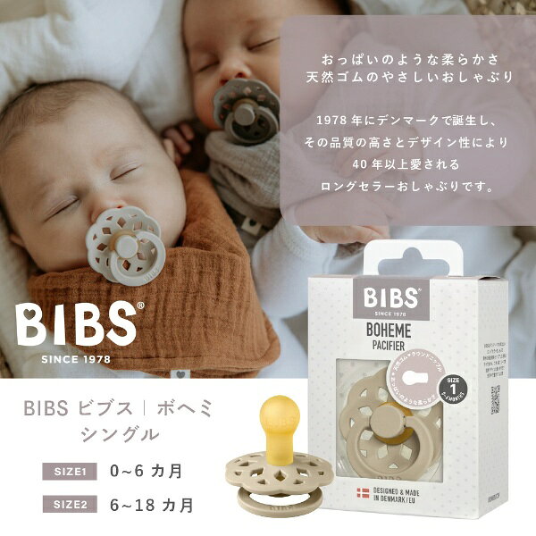 楽天ビック(ビックカメラ×楽天)のCLOVIS BABY｜クロビスベビー 天然ゴムおしゃぶり BOHEME（ボヘミ） 1PK サイズ2 Woodchuck Woodchuck｜アングル2