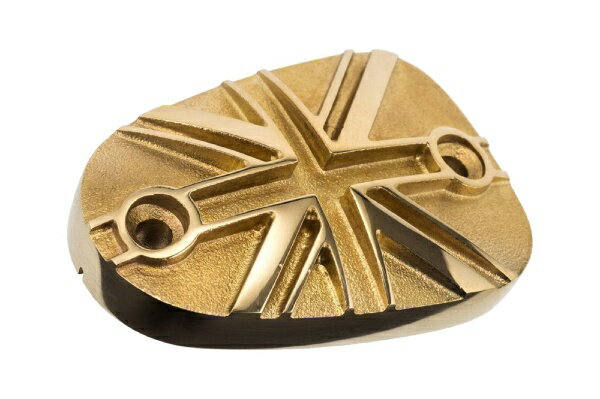 モートーン｜MOTONE CUSTOMS マスターシリンダーキャップ ユニオンジャック T100 (02-25) T120 (16-25) Bobber (17-25) Speedmaster (18-25) ブラス MMU510