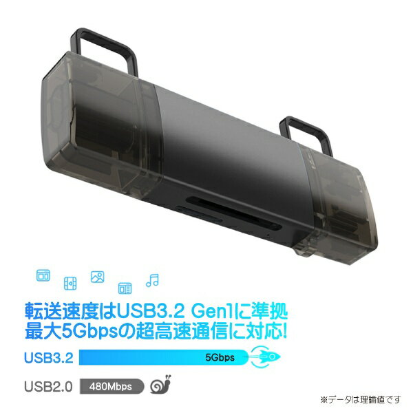 FREEDOM｜フリーダム カードリーダー／ライター　FCRUC62SDBK [USB3.0/2.0/1.1 /スマホ・タブレット対応]