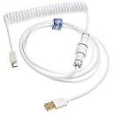 DUCKYb_bL[ L[{[hP[u [USB-C  USB-A(PC) /1.8m] Heaven White dk-coiled-cable-heaven-white