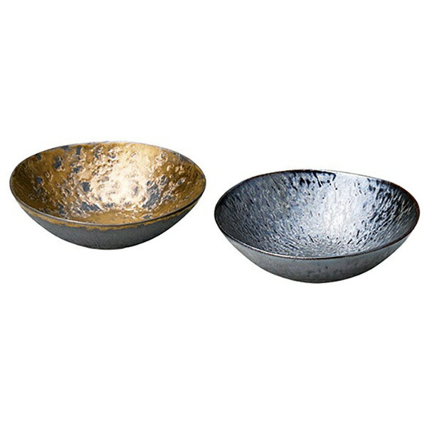 M-mode 益見窯 酒器 組平盃 （2個セット） 金銀彩 ゴールド×シルバー