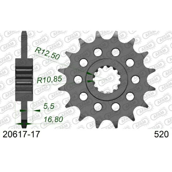 アファム｜AFAM Fスプロケット 520-17 NC700X/S/INTEGRA 20617-17