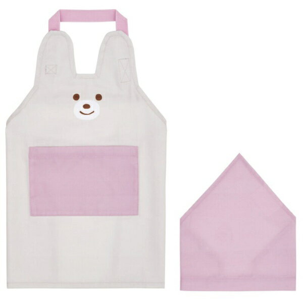 Skater｜スケーター 子どもエプロン三角巾セット ぬいぐるみ うさぎ