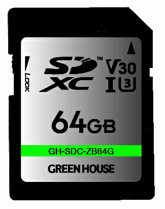 O[nEXbGREEN HOUSE SDXCJ[h UHS-I U3 V30 64GB GH-SDC-ZB64G [Class10 /64GB]