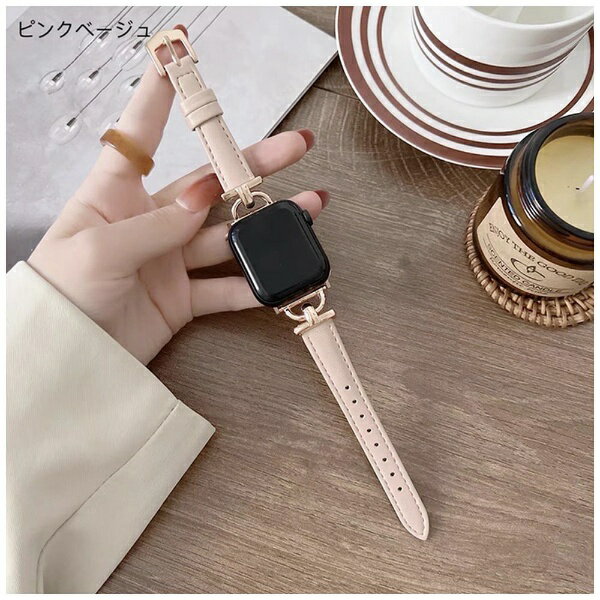 GAACAL｜ガーカル APPLE WATCH 1-11/SE1-3 38/40/41/42(10-11)MM ｢大人な知的感｣異素材PUレザーバンド GAACAL ピンクベージュ GAACAL（ガーカル） ピンクベージュ W00230PBA - Image 3