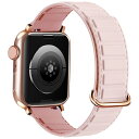 GAACAL|ガーカル Apple Watch(アップルウォッチ)Series 1〜9/SE1〜2 38/40/41mm マグネット式シリコンバンド GAACAL(ガーカル) シェルピンク W00485PRSA(2)
