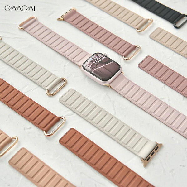 GAACAL｜ガーカル Apple Watch（アップルウォッチ）Series 1〜9/SE1〜2 38/40/41mm マグネット式シリコンバンド GAACAL（ガーカル） シェルピンク W00485PRSA