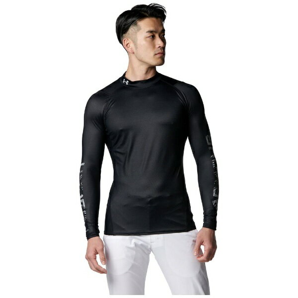 アンダーアーマー｜UNDER ARMOUR メンズ UAアイソチル フィッティド ロングスリーブ モック シャツ (Sサイズ/Black×Mod Gray) 1378181【返品交換不可】