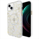 CASEMATE｜ケースメート Case-Mate　iPhone 15 Plus対応　Floral Gems　Magsafe対応　カラー： Gold Gold CM051510