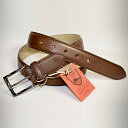 長沢ベルト工業｜Nagasawa Belt 寛ぎリラックスレザーシリーズ 栃木レザーオイルシュリンクベルト(フリーサイズ：90cm〜100cm/ダークブラウン)KR005-DB【返品交換不可】