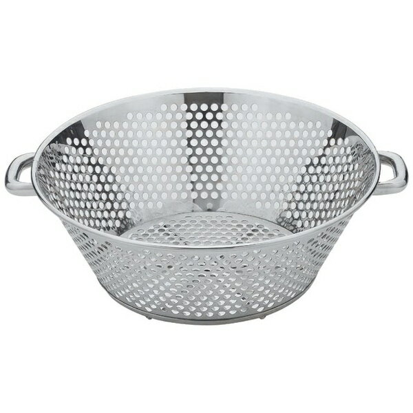 カンダ｜Kanda UK18-8パンチング揚げザル平底P手 51cm 穴径10φ