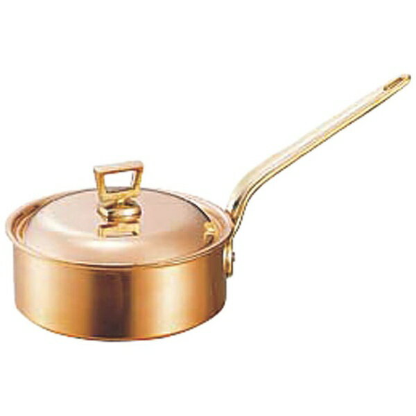 カンダ｜Kanda 銅片手鍋 浅型 蓋付 21cm