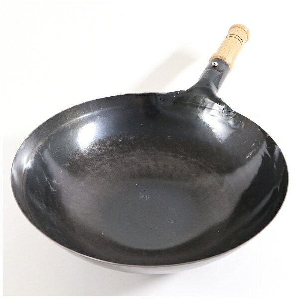 カンダ｜Kanda 鉄打出木柄片手中華鍋 36cm