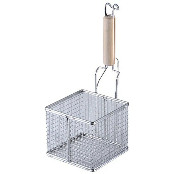 カンダ｜Kanda 木柄コンパクト角型フライヤー篭（たこから揚げ用）