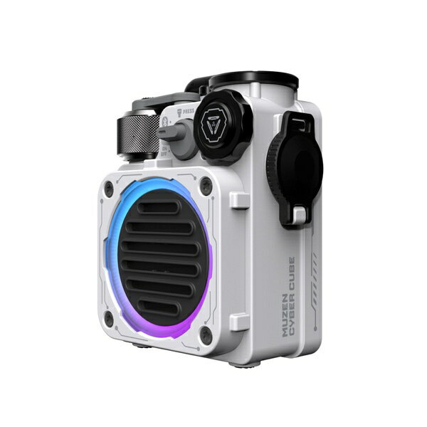 MUZEN�åߥ塼���� �֥롼�ȥ��������ԡ����� Cyber Cube White MW-PVXLI WHITE [Bluetooth�б�]