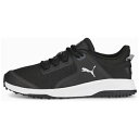 プーマ｜PUMA 25.5cm メンズ ゴルフシューズ フュージョン グリップ ラバーソール スパイクレス (PUMA Black) 377527