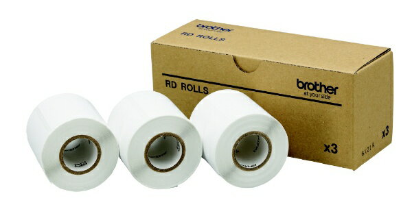 brother｜ブラザー 〔ラベルプリンター用紙〕ロール紙 プレカットラベル [272枚(55x40mm) /3巻] RD-Q07J1