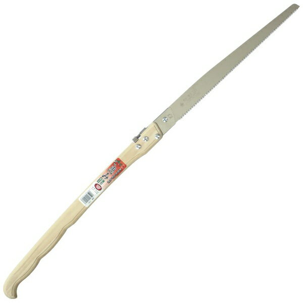 果樹全般から庭木の剪定まで幅広く使用出来ます。スムーズな切味と切口の綺麗さが特長です。折畳んで収納が出来ます。■仕様・規格衝撃焼入れ無電解ニッケルメッキ刃長（mm）：330全長（mm）：835刃ピッチ（mm）：2.5■材質刃：SK材柄：木■質量・質量単位215g