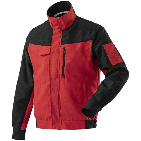 mizuno｜ミズノ ワークジャケット（春夏向け） [ユニセックス] XL 96：ブラック×チャイニーズレッド F2JE018396