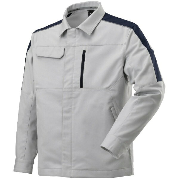 mizuno｜ミズノ ワークジャケット（通年向け） [ユニセックス] 4XL-8 04：ライトグレー×ネイビー F2JE158104