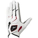 mizuno|ミズノ 【メンズ 左手着用(右利き用)】ゴルフグローブ W-GRIP ダブルグリップ(26cm/ホワイト×レッド) 5MJML401 01【返品交換不可】(4)