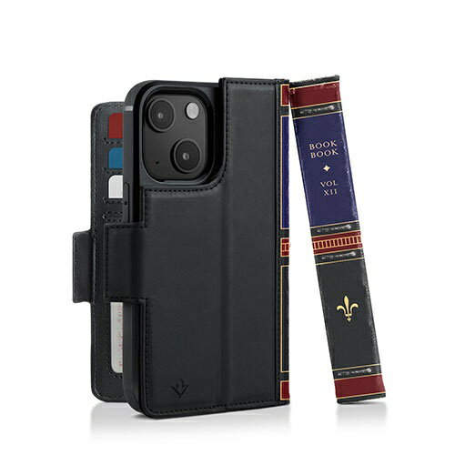 Twelve South｜トゥエルヴ・サウス BookBook for iPhone 15 本革レザーケース ブラック TWS-PH-000095