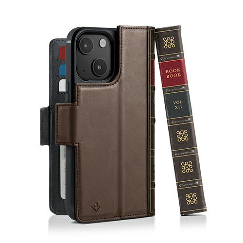 Twelve South｜トゥエルヴ・サウス BookBook for iPhone 15 Plus 本革レザーケース ブラウン TWS-PH-000096