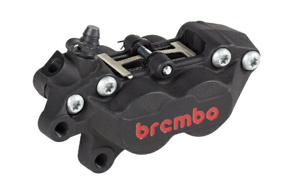 ブレンボ｜BREMBO P4-40C アキシャル 4P キャリパー ブラックアルマイト レッドロゴ 左 Φ30/34 取付ピッチ:40mm 20.5165.78