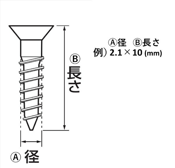 福井金属工芸｜fukui metal & craft 6838 ステンレス木ネジ皿頭2.7×16