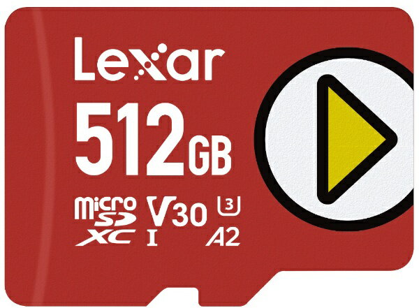 쥭Lexar Lexar PLAY microSDXC 512GB UHS-I U3 V30 A2 LMSPLAY512G-B1NNJ [Class10 /512GB]