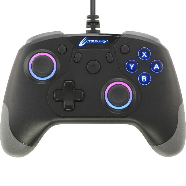 サイバーガジェット｜CYBER Gadget CYBER・ゲーミングコントローラー HG有線タイプ ブラック CY-WPCGCWD-BK【Switch/PC】 biccamera-14538548 楽天ビック(ビックカメラ×楽天) パッケージ画像