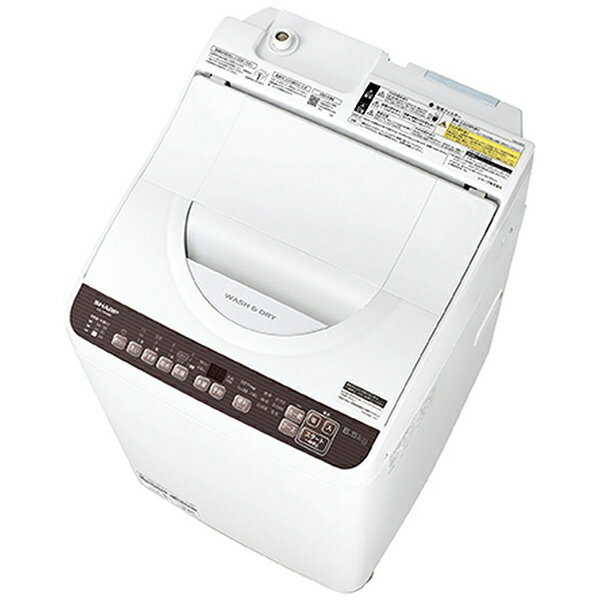 【無料延長保証「自然故障プラン」】 シャープ｜SHARP 縦型洗濯乾燥機 ブラウン系 ES-T6HBK-T [洗濯6.5kg /乾燥3.5kg /ヒーター乾燥(排気タイプ) /上開き]【買い替えで10000ptプレゼント (5/18迄)】